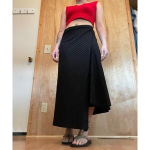 Robert Rodriguez Black Asymmetrical Skirt